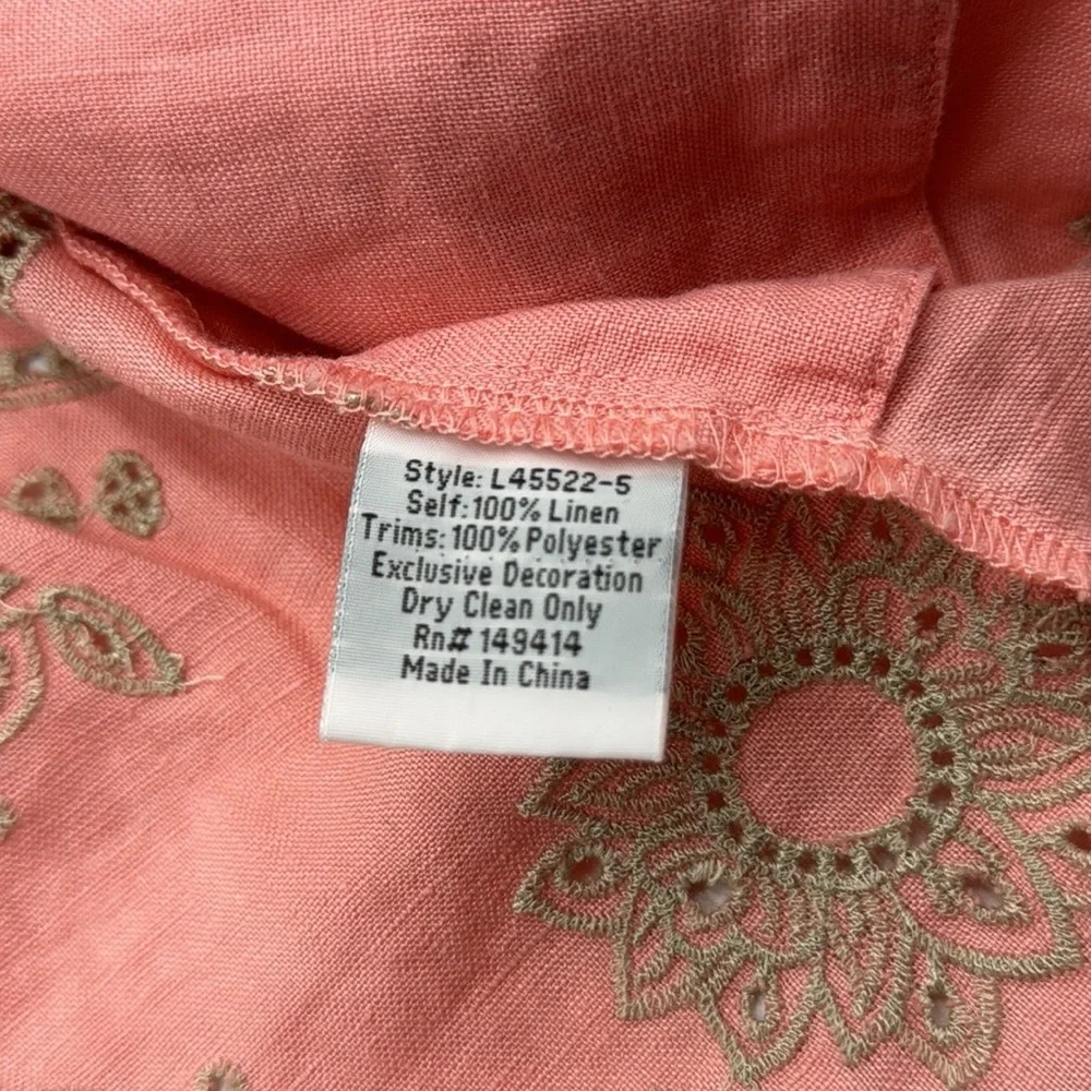 Johnny Was Faye Eyelet Embroidered Kimono Size Large - Picture 11 of 15